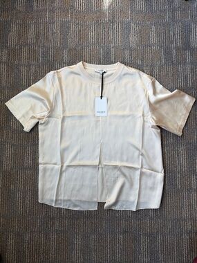 Naked Cashmere ecru silk tee